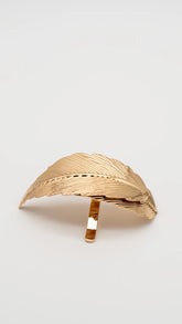 Golden Plume Hair Pin Hook